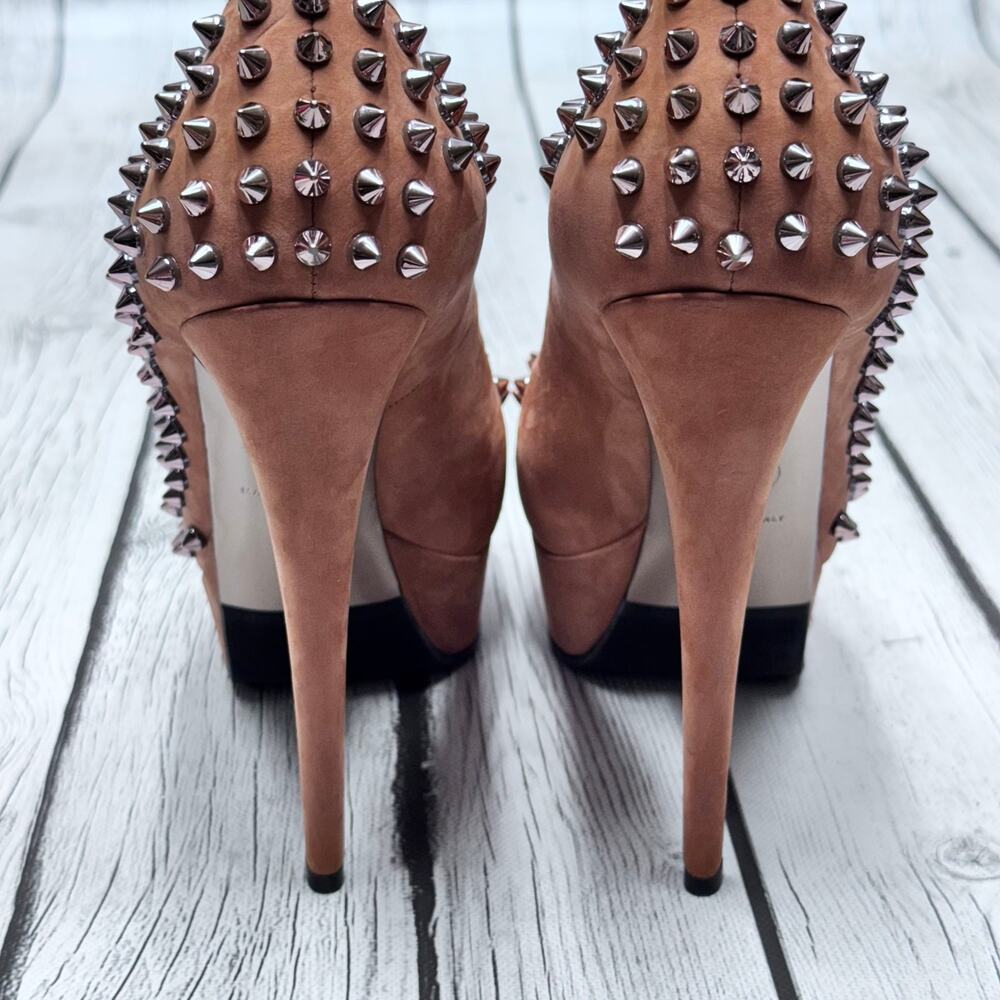 Nando Muzi Suede Platform High Heels Size 38 (US Size 7.5) - Picture 6 of 9